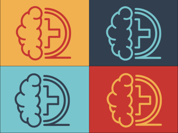 Brain and Medical Cross: Graphics for Logos