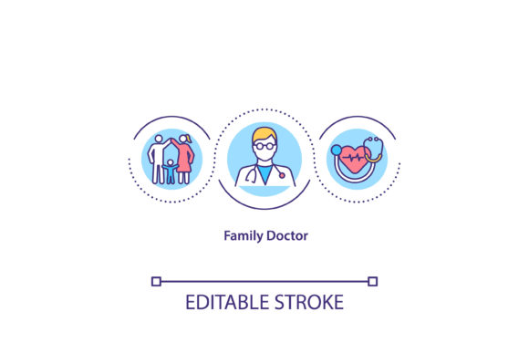 Family Doctor Concept Icon Graphics and Icons