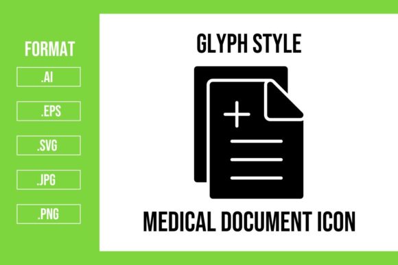 Medical Document Glyph Icon: Graphics & Icons