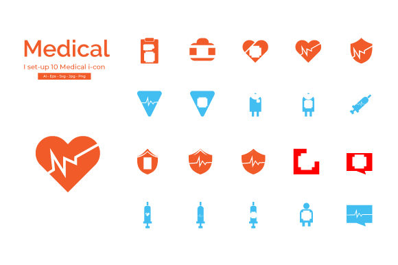 Medical Hospital Icons: Clean Graphics for Branding