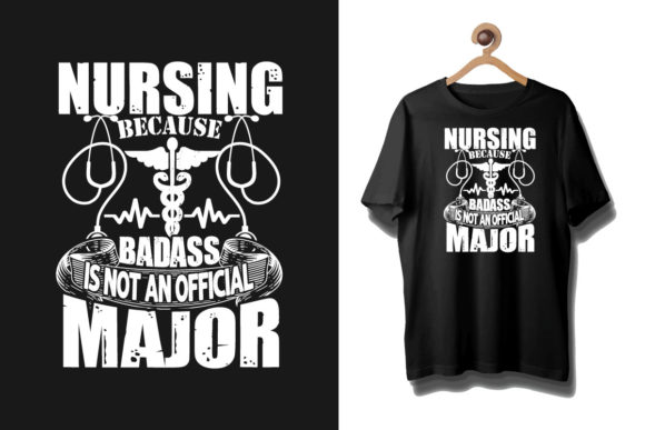 Nurse Typography T Shirt Design: Graphics & Templates