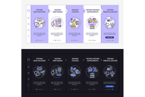 Research Kinds Onboarding Vector: Graphics for Graphic Templates