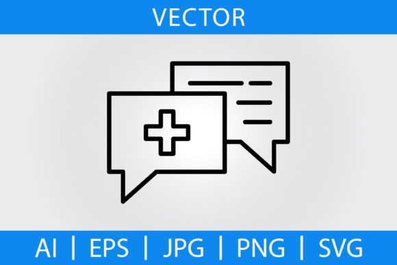 Reviewing the Vector Medical Consultation Icon